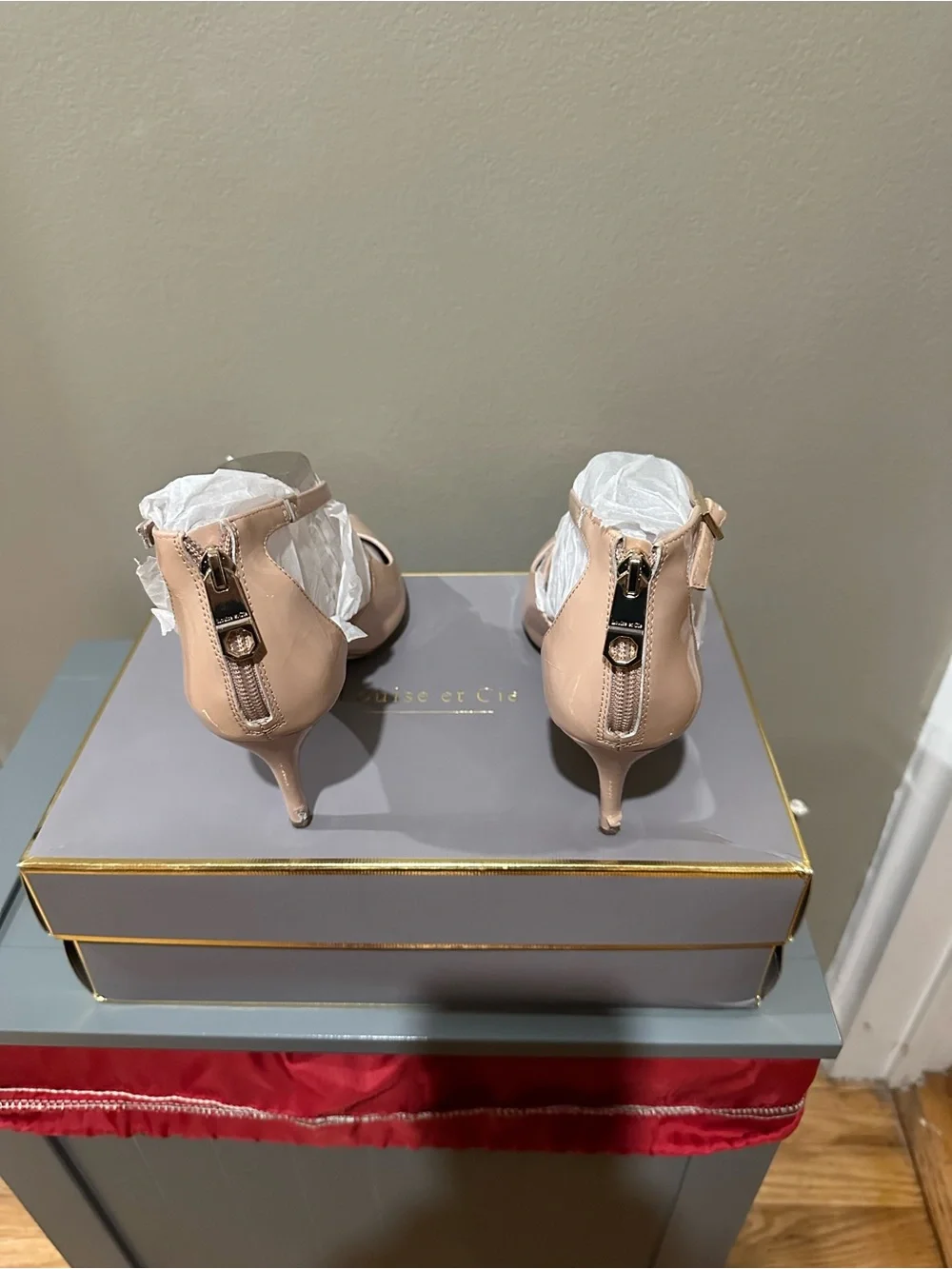 Louise et Cie Blush Patent Pointed-Toe D'Orsay Heels